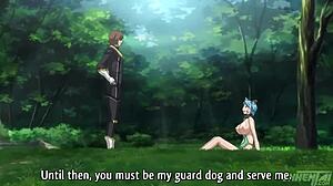 Young cosplayer wets pants in wild hentai subtitled scene