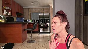 Petite slut humiliates boyfriend with dirty talk, cuckold POV blowjob, cum on face