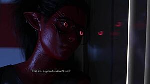 Busty alien reporter finger masturbates on her way to work in projekt passion.