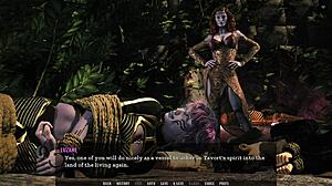 Busty Alien with Pussy and Big Cock Craves Licking in 3D Porn Game!