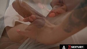 Blonde Elena Lux Stretches Asshole with Dildo for Big Dick