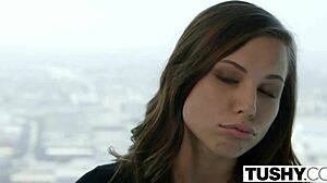 Aidra Fox feels intense pleasure as assistant getting ass fucked in stockings