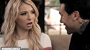 Kenzie Reeves Licked By Tattooed Couple In Ffm