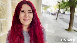 Young Redhead Lilly Brans Caught With Small Cock In Doggystyle Blowjob