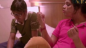 Hot Indian girlfriend gets intimate with boyfriend in steamy scene.