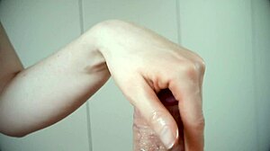 How to give a slow and sensual handjob to a big and lubricated cock