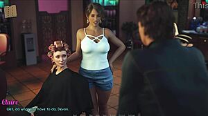 Wife and stepmother playing a naughty game together?