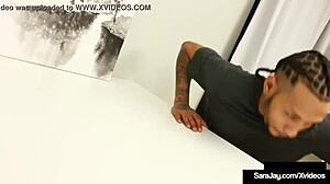 Does Sara Jay milk co-worker?