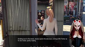 Old dude gropes Jessica Oneil's big tits in episode 20