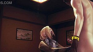 i was playing shingeki no kyojin hentai with annie leonhart, and she gave me a handjob and blowjob, then cumshot in the japanese asian manga anime game porn...