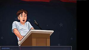 Hot Blonde Teen Receives Fantastic Boobs Massage In Summertime Saga Gameplay Part 14