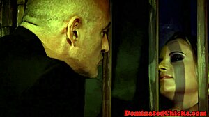 Caged Slave Gets Rough Doggystyle Pussyfucking From Master With Toys