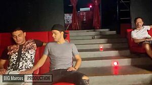 he fucks two boys with big cock in cinema