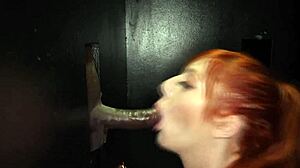 Fuck yes, Lauren works that monster cock at the gloryhole!