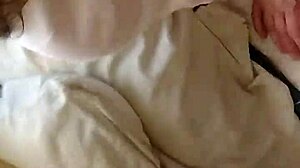 She gives a blindfolded blowjob to the masked old man