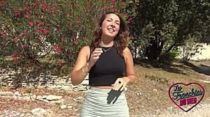 lexie, 29, french brunette slut gets outdoor assfucking