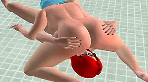 emily and alice fuck in the cloakroom, big tits redhead masturbates in anime hentai