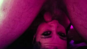 Pretty BBW Cougar Deepthroats Big Natural Tits Exposed