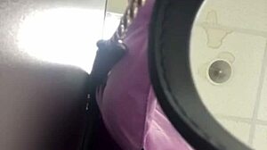 I feel this curvy BBW's intense orgasm in public close up