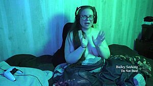 naked bbw plays deadspace with big tits exposed