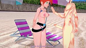 yo, check gwen tennyson gettin’ wild in bikini beach sex