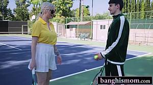 Tennis game with MILFs turns into a hot foursome.