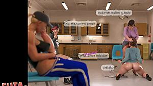 Futa3DX - Horny Babe With Big Tits Thrusts Monster Cock Deep