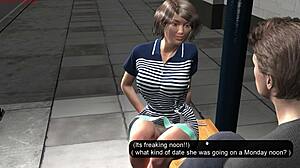 i'm playing with matt and the bus stop girl, getting body shots and wild sex.