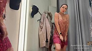 Hot Blonde Slut Flashing In Fitting Room At Public Shopping Center!