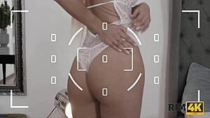 blonde model surprises photographer with a rimjob he didn't expect