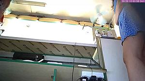 Sexy Blonde Girl Caught on Voyeur Cam Upskirt