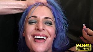 bound submissive gets fingered and fucked