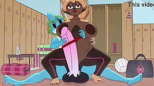 commission for curator in furry futanari anime style