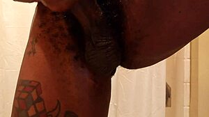 Hallelujah johnson uses lubricant for solo masturbation session