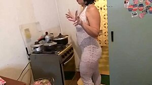 I invited Nicole to my Brazilian home for food and delicious ass pussy dessert