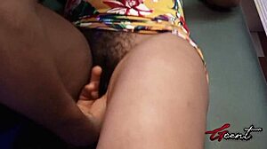 Horny hot wife gets wet massage, screams during fingering and masturbation