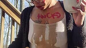 No fucks given in messy outdoor desperation