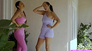 Hot lesbian trainer licks her students wet pussy.