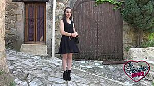 amandine follows naughty marie into wild outdoor anal with french milf