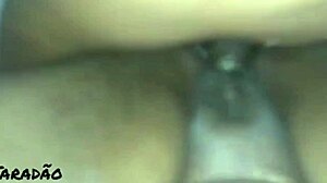 preta's fat tits bounce while she rides my cock for anal orgasm