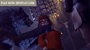 werewolf engages in animated encounter with perfect form