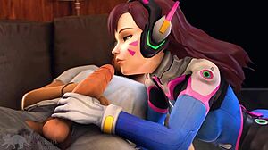 D.Va And Her Fuckbuddies In Action!