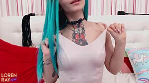 teen explores body with dildo and butt plug in homemade video