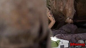 Aidra Fox and Dahlia Sky Pleasuring Asses in Public Outdoor Masturbation