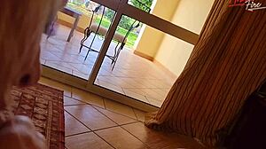 Stepmom fucked right after arrival, wow! Dirty talk in bedroom is wild.