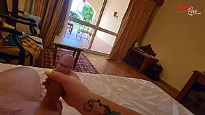 Stepmom fucked right after arrival, wow! Dirty talk in bedroom is wild.