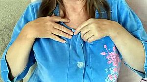 Horny busty granny says, 'Seduce my step grandson for BLOWJOB and TITTYFUCK!'