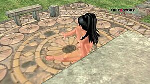 Cute Indian Bhabhi Rubs Pussy in 3D Animation