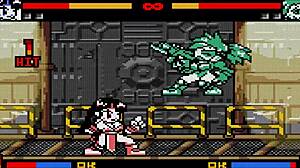 Climax battle! Futanari fighters rough sex on ring!