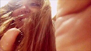 Does Lovenia play with her hot pee on a juicy orange in the toilet?